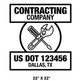 Company-Truck-Door-Construction-Roofing-DECAL-business-USDOT