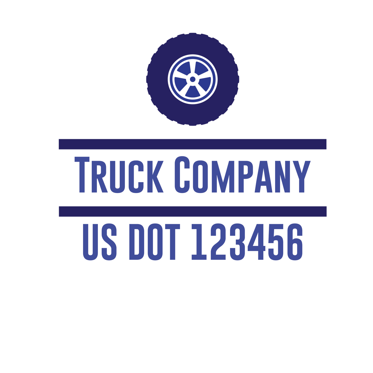 Company Trucking Truck Decal with Regulation Numbers, USDOT Truck
