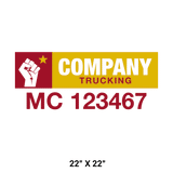 Company-Truck-socialist-red-DECAL-USDOT-design