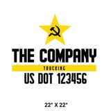 Company-Truck-socialist-red-DECAL-USDOT-design-star-yellow