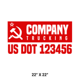 Company-Truck-socialist-red-DECAL-USDOT-design-star