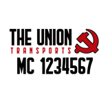 Company-Truck-socialist-red-DECAL-USDOT-design-hammer-sickle