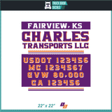 Company Name, Truck Door Decal, Location, USDOT, MC, CA, GVW
