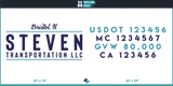 Company Name, Truck Door Decal, Location, USDOT, MC, CA, GVW