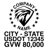 Company Name Decal Patriotic