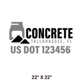 Company-Truck-Concrete-DECAL-USDOT-design