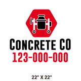 Company-Truck-Concrete-DECAL-USDOT-design