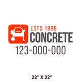 Company-Truck-Concrete-DECAL-USDOT-design