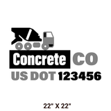 Company-Truck-Concrete-DECAL-USDOT-design