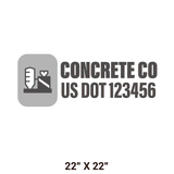 Company-Truck-Concrete-DECAL-USDOT-design