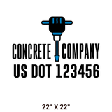 Company-Truck-Concrete-DECAL-USDOT-design
