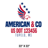 Company-Truck-Door-American-Confederate-South-Transport-DECAL-business-USDOT