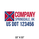 Company-Truck-Door-American-Confederate-South-Transport-DECAL-business-USDOT