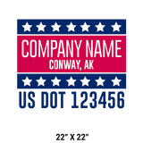 Company-Truck-Door-American-Confederate-South-Transport-DECAL-business-USDOT