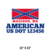 Company-Truck-Door-American-Confederate-South-Transport-DECAL-business-USDOT