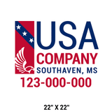 Company-Truck-Door-American-Confederate-South-Transport-DECAL-business-USDOT