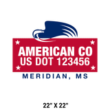 Company-Truck-Door-American-Confederate-South-Transport-DECAL-business-USDOT