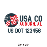 Company-Truck-Door-American-Confederate-South-Transport-DECAL-business-USDOT