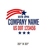 Company-Truck-Door-American-Confederate-South-Transport-DECAL-business-USDOT