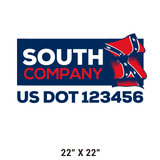 Company-Truck-Door-American-Confederate-South-Transport-DECAL-business-USDOT