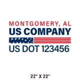 Company-Truck-Door-American-Confederate-South-Transport-DECAL-business-USDOT