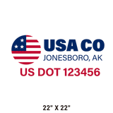 Company-Truck-Door-American-Confederate-South-Transport-DECAL-business-USDOT