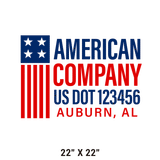 Company-Truck-Door-American-Confederate-South-Transport-DECAL-business-USDOT
