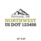 Company-Truck-pacific-northwest-DECAL-USDOT-design-mountains