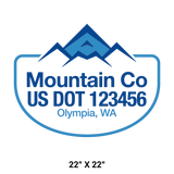 Company-Truck-pacific-northwest-DECAL-USDOT-design-mountains