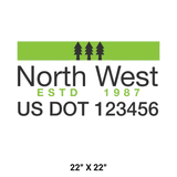 Company-Truck-pacific-northwest-DECAL-USDOT-design-pinetree