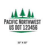 Company-Truck-pacific-northwest-DECAL-USDOT-design-pinetree
