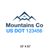 Company-Truck-pacific-northwest-DECAL-USDOT-design-mountains