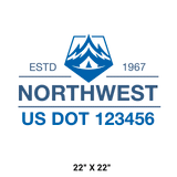 Company-Truck-pacific-northwest-DECAL-USDOT-design-mountains