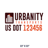 Company-Truck-city-building-DECAL-USDOT-design