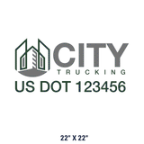 Company-Truck-city-building-DECAL-USDOT-design