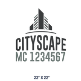 Company-Truck-city-building-DECAL-USDOT-design