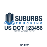 Company-Truck-city-building-DECAL-USDOT-design