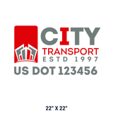 Company-Truck-city-building-DECAL-USDOT-design
