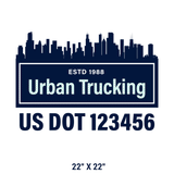 Company-Truck-city-building-DECAL-USDOT-design