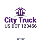 Company-Truck-city-building-DECAL-USDOT-design