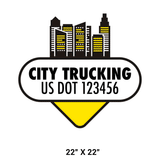 Company-Truck-city-building-DECAL-USDOT-design