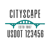 Company-Truck-city-building-DECAL-USDOT-design