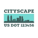 Company-Truck-city-building-DECAL-USDOT-design