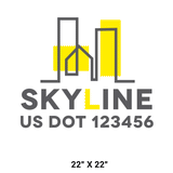 Company-Truck-city-building-DECAL-USDOT-design