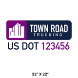 Company-Truck-city-building-DECAL-USDOT-design