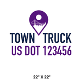 Company-Truck-city-building-DECAL-USDOT-design