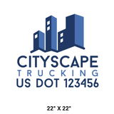 Company-Truck-city-building-DECAL-USDOT-design