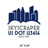 Company-Truck-city-building-DECAL-USDOT-design
