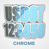 chrome usdot truck decal