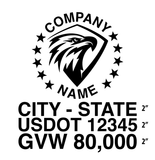 Company Name Decal Patriotic